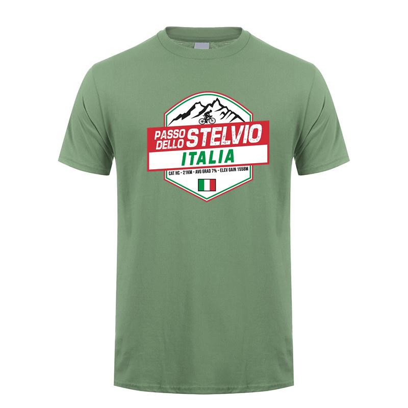 Passo Dello Stelvio Cycling Italy T Shirt Summer Fashion Unisex Unisex Short Sleeve Cool Streetwear Tops Cotton Unisexs Tshirt Dy196