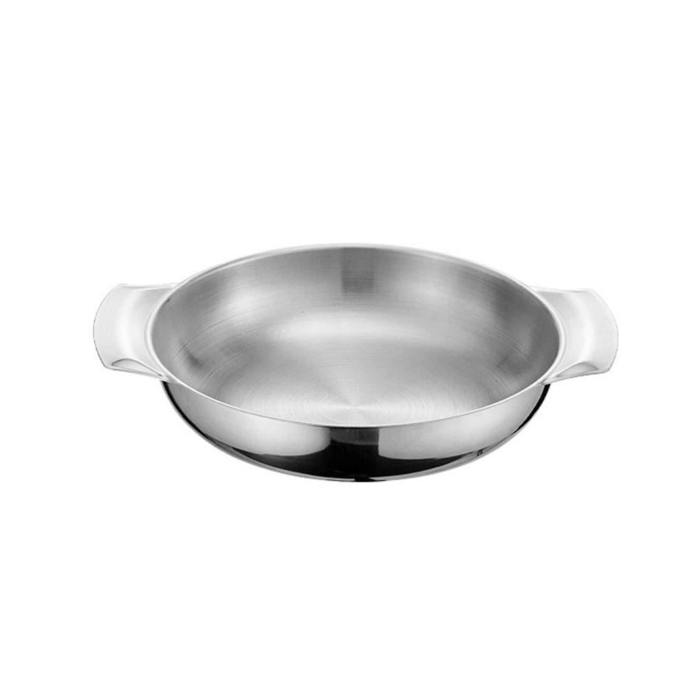 Conjoined Double Handles Cooking Pan Silver/gold Saucepan Snack Plates Soup Basin  Ramen