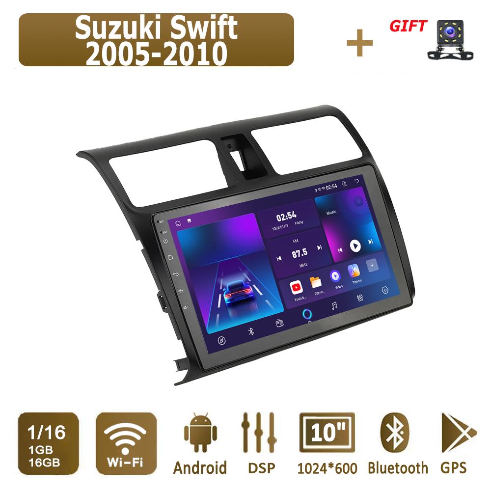 Android Carplay автомобильное радио для Suzuki Swift 2005-2010 мультимедийный проигрыватель головное устройство стерео GPS навигация BT WIFI 4+64 ГБ