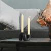 Ceramic Candle Holder for Christmas Pillar Display Home Fireplace Candelabrum