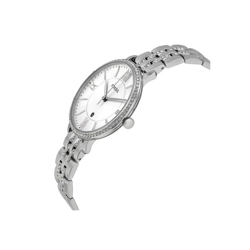 FOSSIL Jacqueline Collection Wrist Watch Quartz Movement Stainless Steel Strap 36mm Silver Dial Women's Watch ES3545