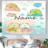 Personalized Sumikko Gurashi Background Tapestry,Custom Name Birthday Party,Multifunctional Wall Decoration for Home Decor,Various Occasions