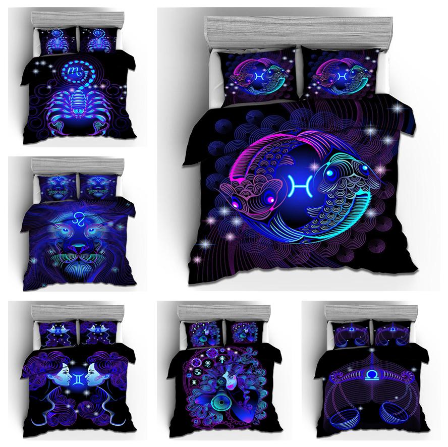 3D Constellation Bedding Set AU/DE/EU Full Size Down Duvet Cover Pillowcase 2/3 Piece Teens Kid Gift Luxury Cover