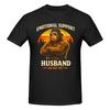 1 Piece Emotional Support Husband Do Not Pet Funny Bigfoot Funny 100 Cotton Tshirt Emotional Support Husband Tees Tops For Unisex
