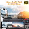 10.1-inch 4K HD WiFi Mobile Connected Driving Recorder with GPS ADAS 24-hour Monitoring Streaming Media