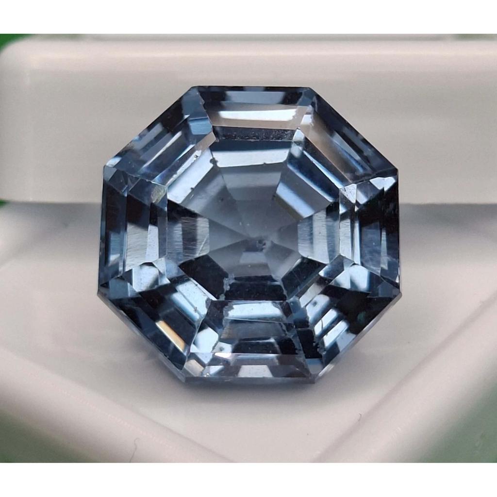 Beautiful Natural Teal Blue Tourmaline 18-20 Ct Octagon Cut Certified Gemstone