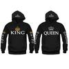2021 New Fashion King and Queen Muti Colors Matching Cute Lover Women Hoodies S-5X