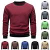 Men'S Fleece Round Neck Pullover With Fleece Solid Color Hoodie And Fleece Fleece Fleece Jacket