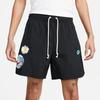 Nike Floral Logo High-Waisted Printed Drawstring Loose Casual Shorts Men Bottoms Black DM5057-010