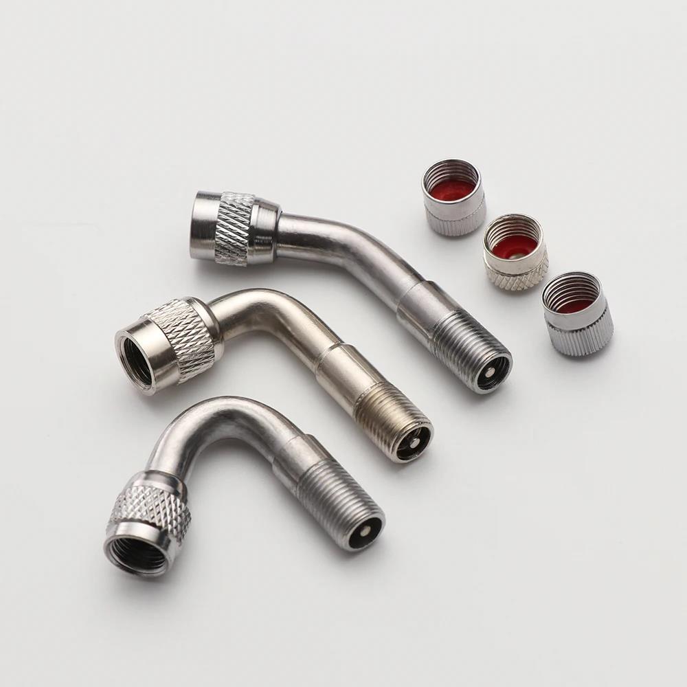 1-5PC 45/90/135 Degree Angle Bent Brass Air Tyre Valve Stem with Extension Adapter for Car Truck Motorcycle Cycling Accessories Valve Stems 1