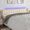 VidaXL LED Headboard Bedroom Furniture Double Bed Accessory Head of Bed Frame Interior Cream 3123689