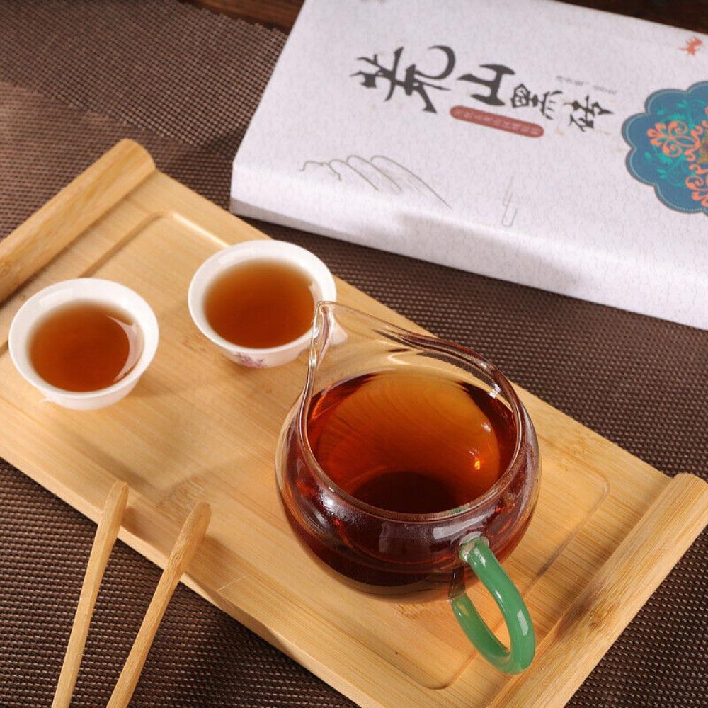 980г черный чай Hunan Anhua кирпич состаренный старый кирпич бесплодная гора черный кирпич