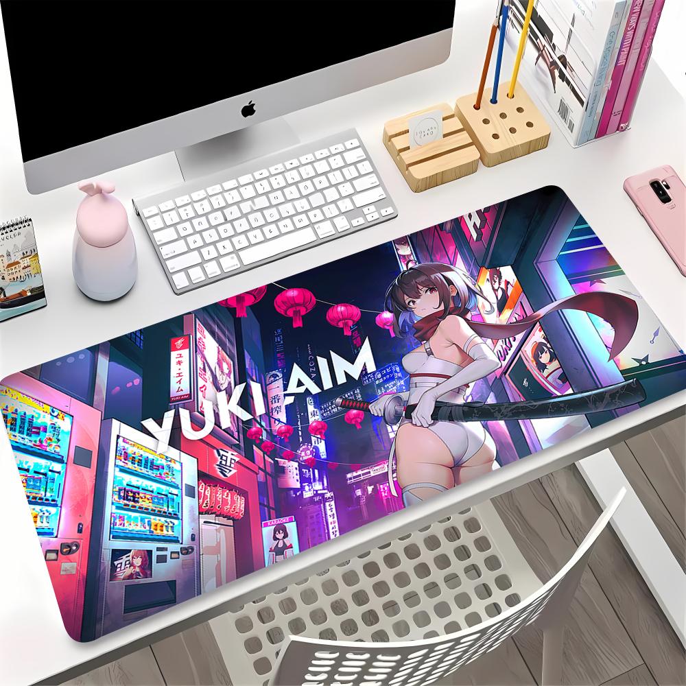 Коврик для мыши YUKI Aim 90x40см Коврик для мыши Аниме Домашний Офис Ковер Игры Компьютеры DIY Игровой Компьютер Геймер Клавиатура Тачпад Настольный Коврик XXL
