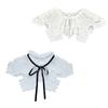 Embroidered Flower Faux Collar Decorative Collars for Clothing Dress Removable False Collar Women Adjustable Neck Shawl
