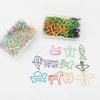 60pcs Plastic-coated Metal Paper Clip 12 Kinds Memo Clips Bookmarks School Stationery  Office
