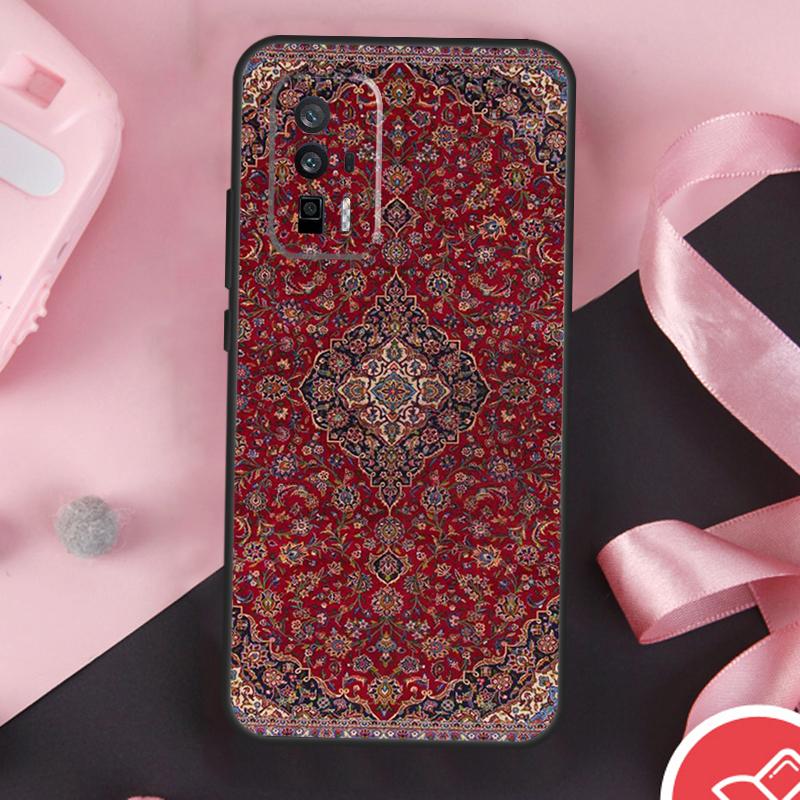 Персидский ковер Цветочный узор Чехол Для POCO F6 Pro X6 X5 X3 F3 F5 M6 M5s Xiaomi 14 Ultra 12 13 Lite 11T 12T 13T Pro Чехол