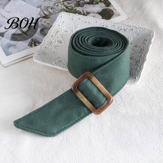 Adjustable Waist Strap for Overcoat Woolen Belt Women, Wide Double-Sided Brushed Coat Replacement Slimming Cincher Women Belt, Solid Color Stylish