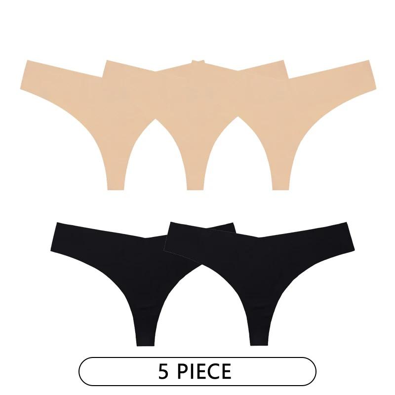 CINOON 5 шт./лот, женские сексуальные трусики из ледяного шелка с низкой талией, нижнее белье без следов, стринги, женские стринги, дышащее нижнее белье, искушение, нижнее белье