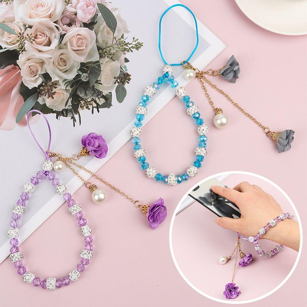 Ремешок Шнурок Подвеска-цветок Брелок Веревка на запястье Шнурок против потери Шнурок для мобильного телефона