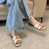 Fashion Versatile Word with Cool Slippers Internet Celebrity Popular Beach Shoes 2025 Summer New Wear Flat Slippers Women