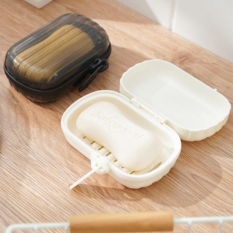 Портативная мыльница, герметичная коробка для хранения, водонепроницаемая, для путешествий, дома, ванной комнаты, мыльница с застежкой-молнией, герметичный контейнер для мыла