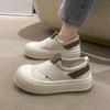 Summer Thin Ins Fashionable Mesh Breathable White Shoes Women's Niche Platform Muffin Slip-on Sloth Sneakers