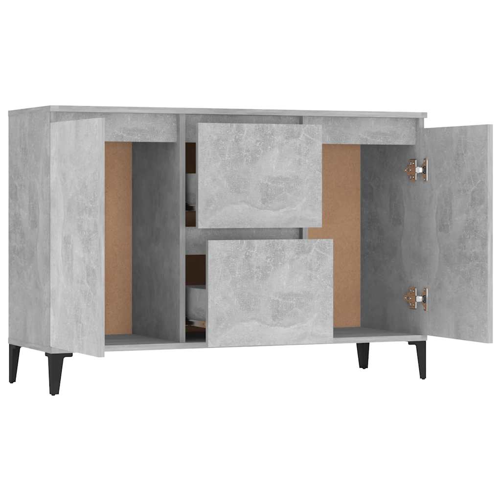 Vidaxl Szafka, Szarość Betonu, 104X35X70 Cm, Materiał Drewnopochodny