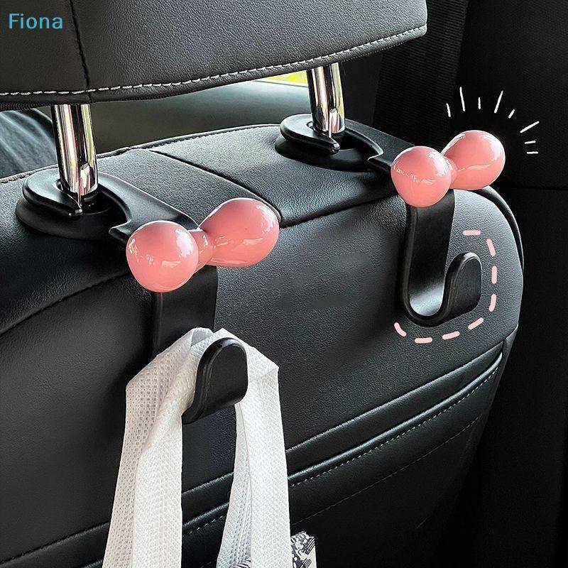 Pink Bow Car Headrest Hooks, Cute Bowknot Vehicle Seat Back Hangers for Bags, Purses & Coats (1 Pack)