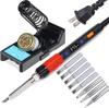 YIHUA 110W Soldering Iron with 5 6D Digital Temperature Control To and Switch for Stained Glass Finishing 928D-III High-Power Tips, Display, (90°C