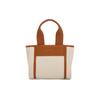 Charles & Keith Small Commuter Versatile Canvas Tote Bag Women handbags Jet-Black Cognac Beige CK2-30782219