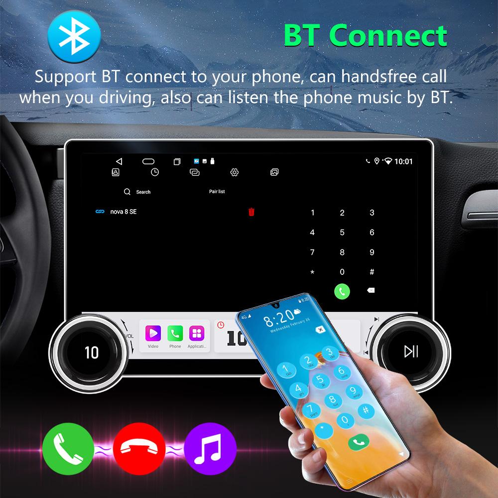 REAKOSOUND 11,5-дюймовый 8-ядерный автомобильный радиоприемник Android Навигация Мультимедиа Carplay GPS WiFi Домашняя автомобильная стереосистема Радио с вентилятором 9/10'' рама