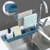 Versatile Telescopic Sink Rack Holder With Extendable Storage For Soap Sponge Towel
