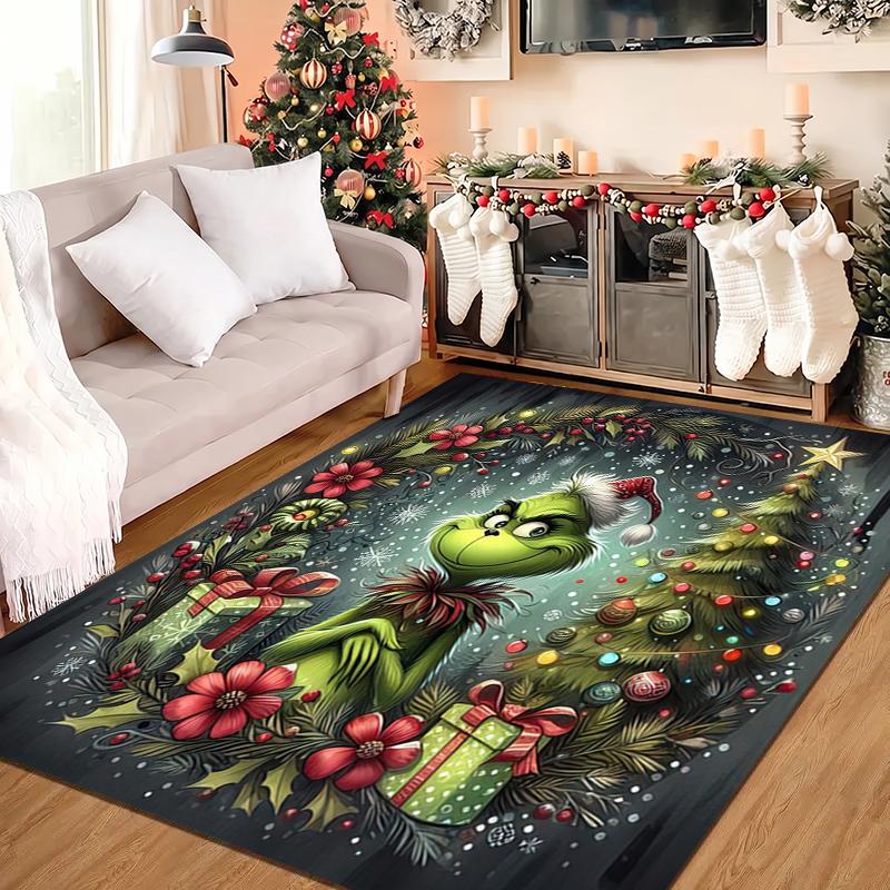 1PC Grinch Rug - home decoration Carpet For Living Room Bedroom Flooring Computer Chair Area Rug