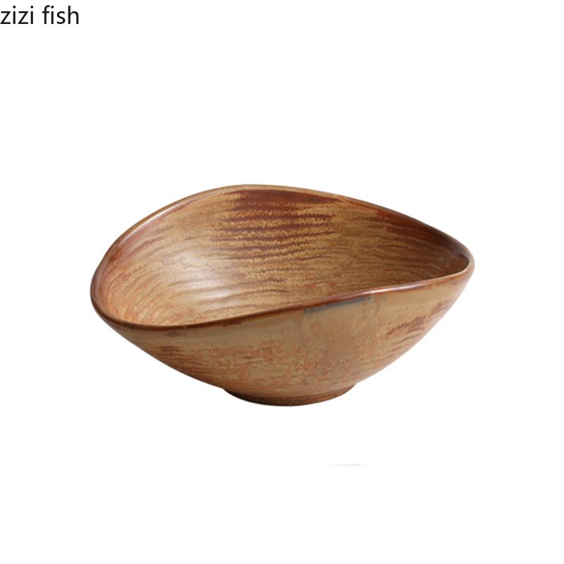 Изменения в печи Ретро Керамическая миска Десертная миска Миска для овса Салатницы Миски для закусок Ресторан Молекулярная кухня Креативная посуда