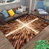 Abstract Radiant Light Burst Pattern Area Rug for Home Decor Suitable for use as an anti-slip for living room bedroom sofas