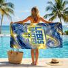 Пляжное полотенце Leeds United Football Мягкое из микрофибры Летнее полотенце Быстросохнущее Впитывающее полотенце для пляжа Бассейна Путешествий
