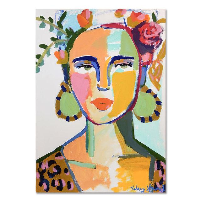Tropical Colorful Girl Car Flower Koala Leopard Wall Art Canvas Painting Posters And Prints Wall Pictures For Living Room Decor No Frame