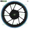 For Z400 Z 400 motorcycle accessories 17-inch front and rear wheel stickers fairings wheel hub gradient reflective decals