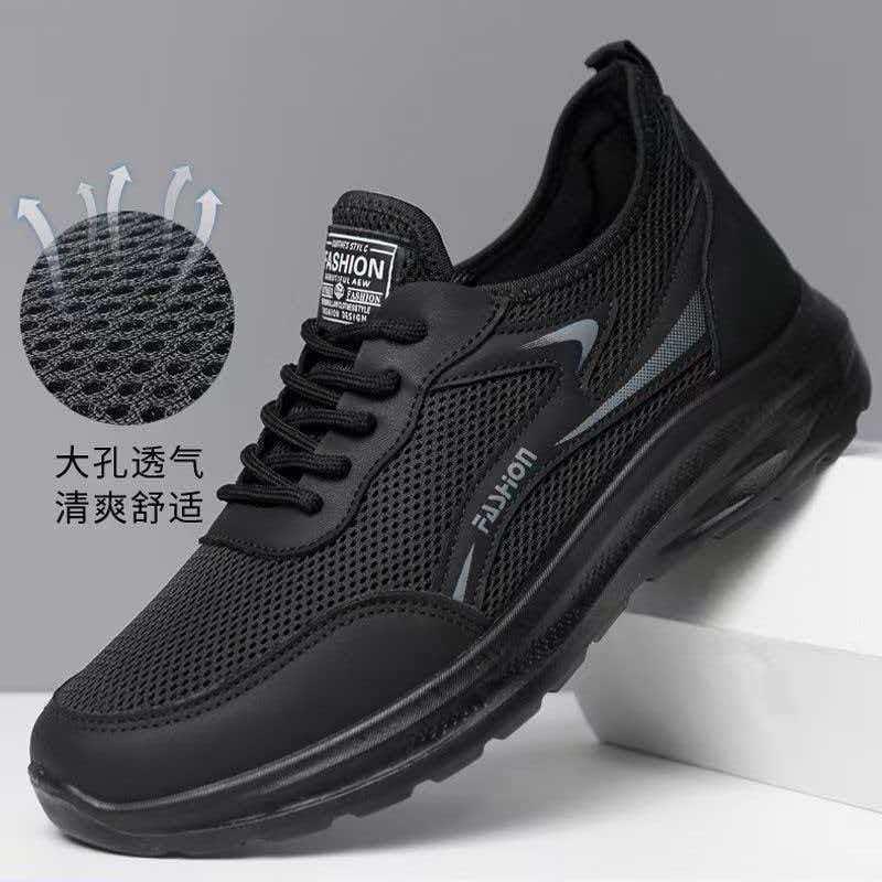 Cloth shoes chef shoes men's summer mesh breathable soft sole non-slip casual sports shoes light and comfortable men's shoes