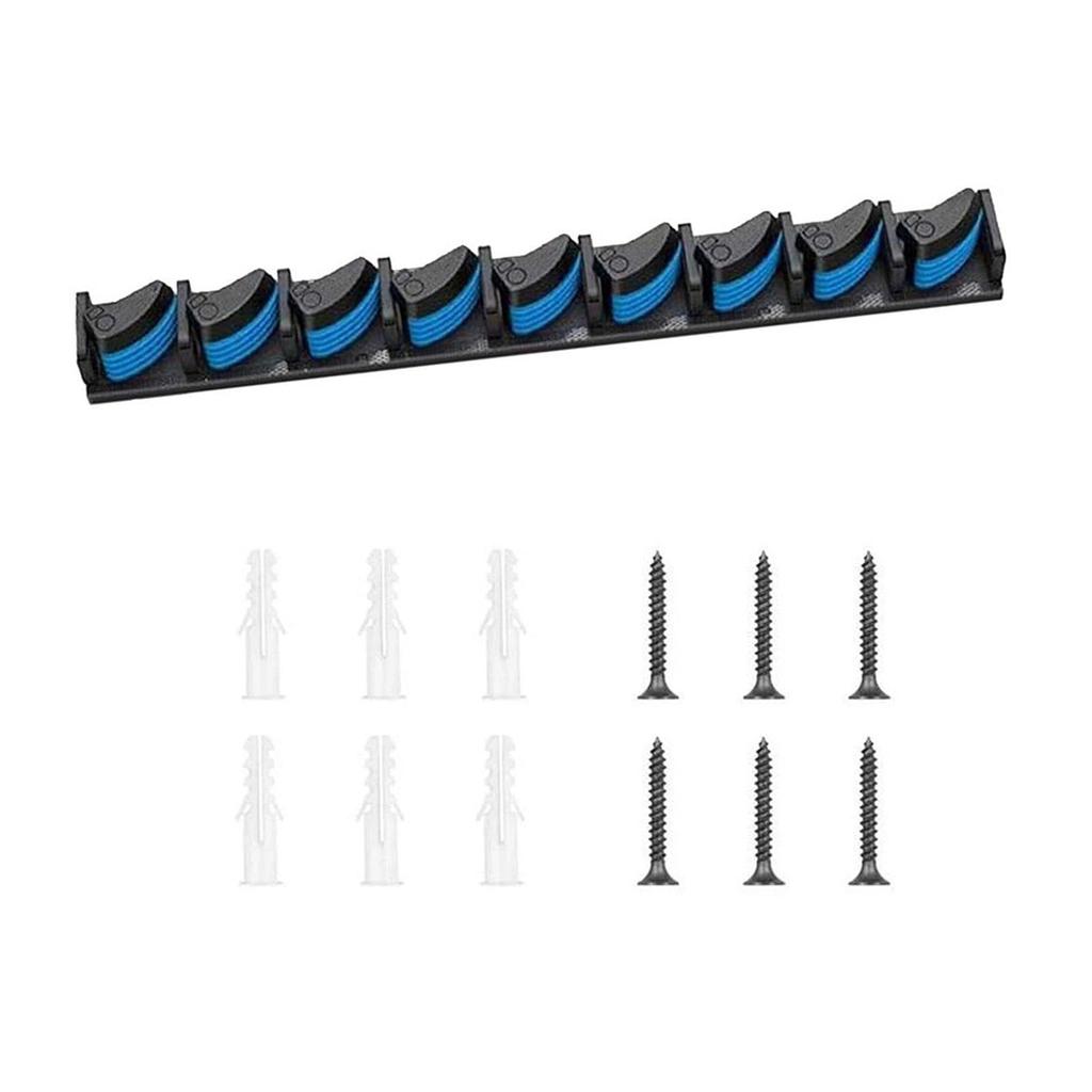 Wall Mounted Fishing Rod Holder Fishing Poles Vertical Support Rack Wall Mounted Storage Rack Holds 9 Fishing Rod