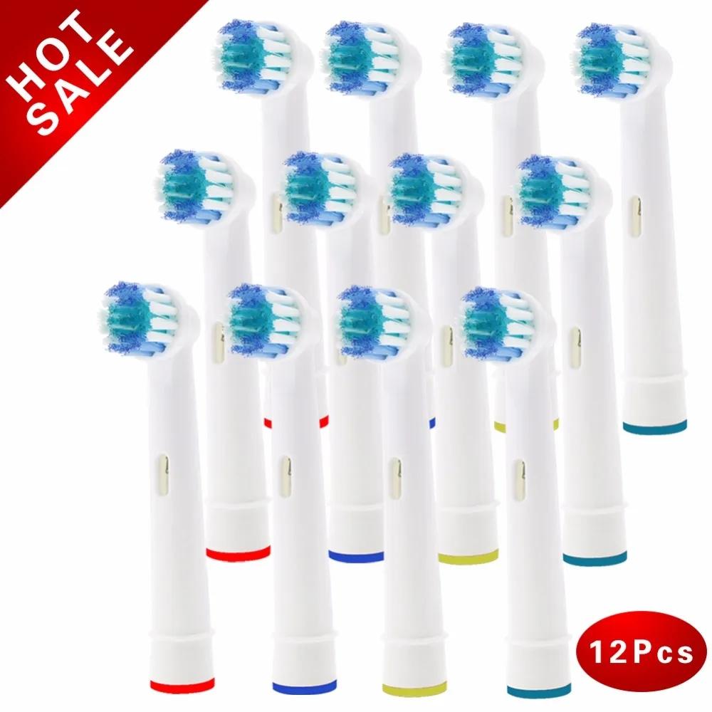 12 сменных насадок для электрической зубной щетки Oral-B, подходят для Advance Power/Pro Health/Triumph/3D Excel/Vitality Precision