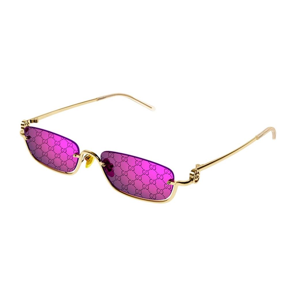Gucci Patterned Purple Lens Rectangular Sunglasses Unisex sunglasses GG1278S-005