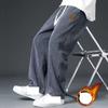 Winter Thick Warm Corduroy Sweatpants Men Fleece Liner Drawstring Straight Loose Track Pants Male Casual Fleece Thermal Trousers