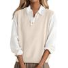 Fashionable Girls V-neck Knitted Vest All-match Waistcoat Temperament Casual Sweater