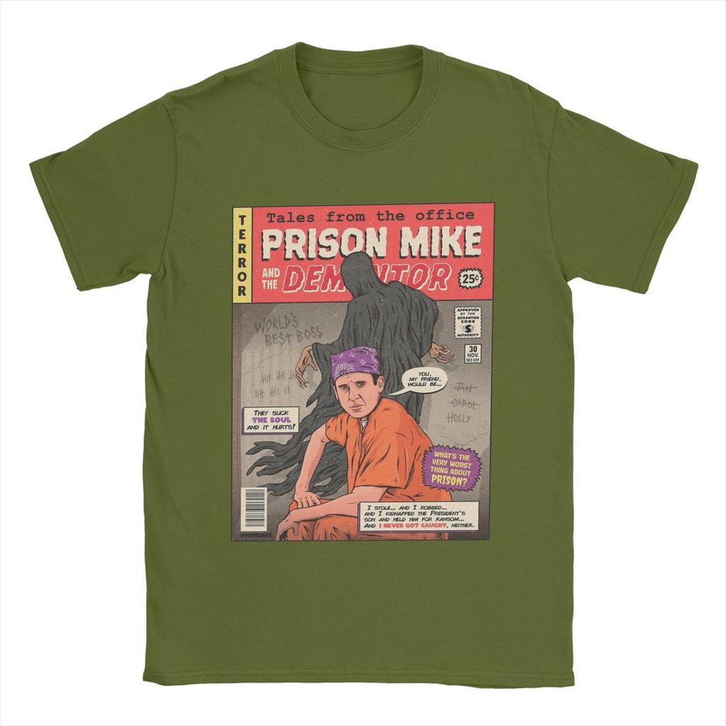 Мужская футболка Prison MIKE The Office TV Show Vintage 100% хлопок футболка с коротким рукавом футболка с круглым вырезом одежда больших размеров