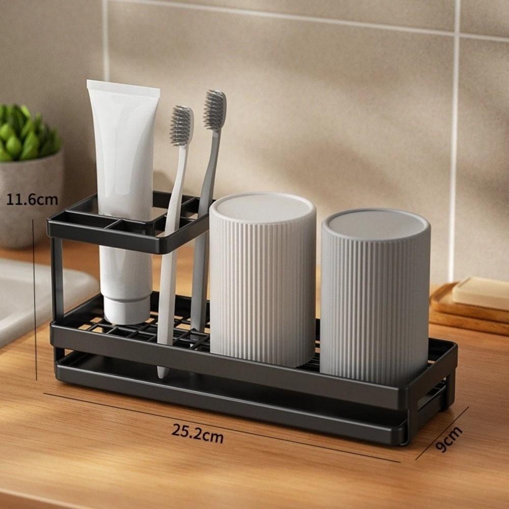 Multifunctional Toothbrush Holder Rust-Resistant Toothpaste Holder New Bathroom Organizer Bathroom