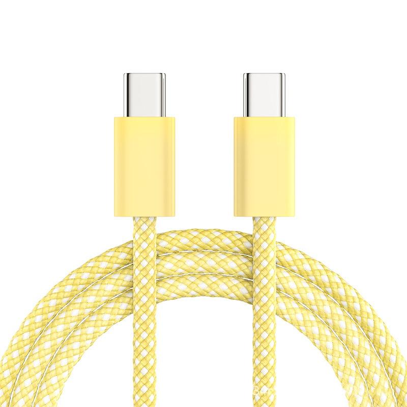 Цветной кабель USB-C на Type C Для Apple iPhone 11 PD 61 Вт Быстрая зарядка Для Huawei Xiaomi Samsung Type C Плетеный кабель Аксессуары