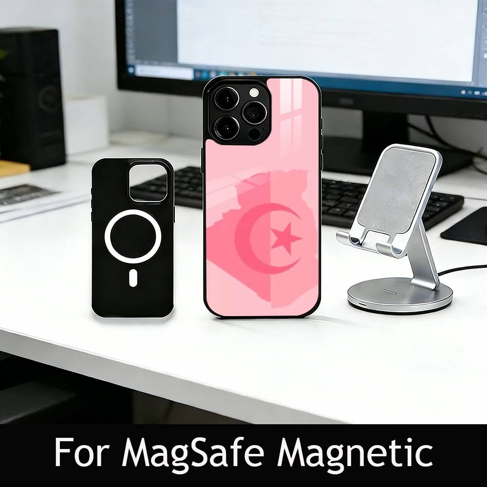 A-Algeria F-Flag Phone Case For iPhone17,16,15,14,13,12,11 Plus,Pro Magnetic with Magsafe Wireless Charging
