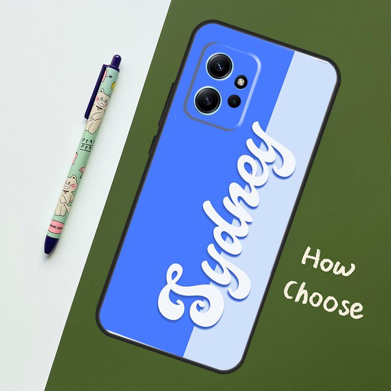 Персонализированный цвет имени для чехла на телефон Xiaomi Redmi Note 12S 11S 10S 9S Note 12 8 9 10 11 Pro для Redmi 12 9 C 10C