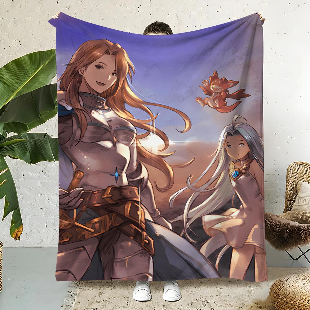 Game G-GranblueFantasy Throw Flannel Throw Blanket,Bed Home Office Nap Blanket Travel,Camping,Picnic Blanket Soft Decor
